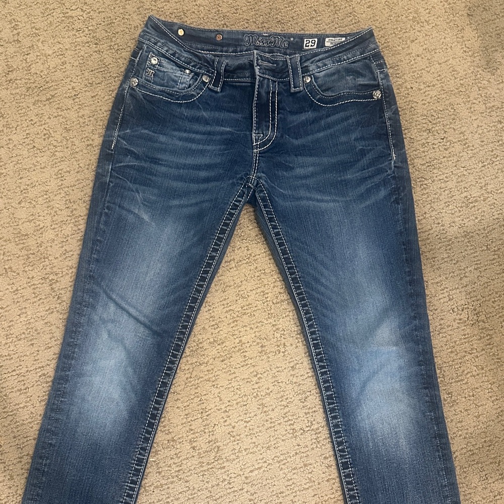Miss Me Women's Skinny Jeans - Dark Blue